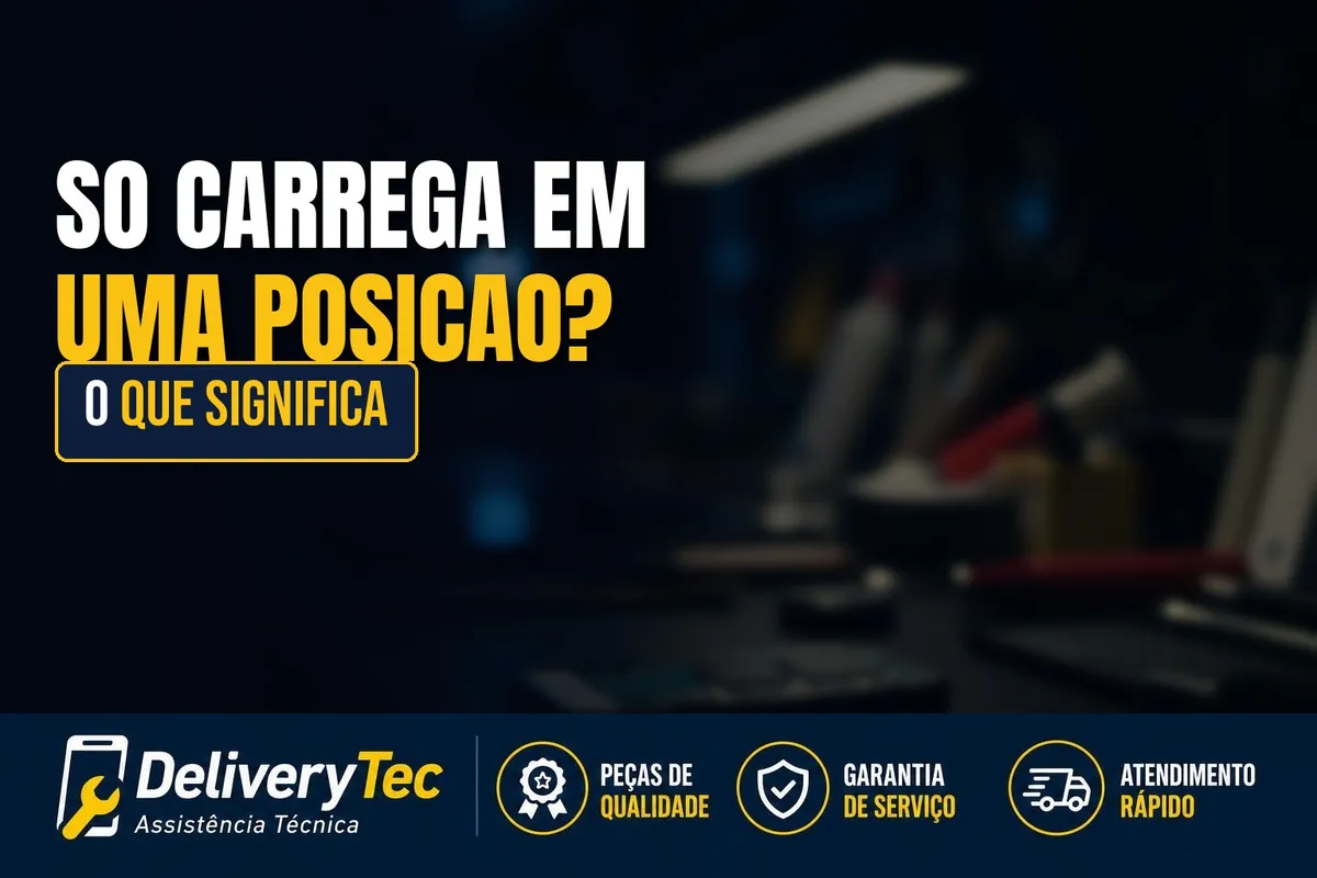 Cabo só carrega em uma posição? Veja o que isso significa — ilustração do artigo da Delivery Tec, assistência técnica de celular em São José do Rio Preto