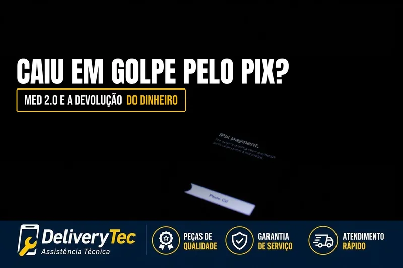 Caiu em um Golpe pelo Pix? Veja Como Funciona o MED 2.0 e a Devolução do Dinheiro — ilustração do artigo da Delivery Tec, assistência técnica de celular em São José do Rio Preto