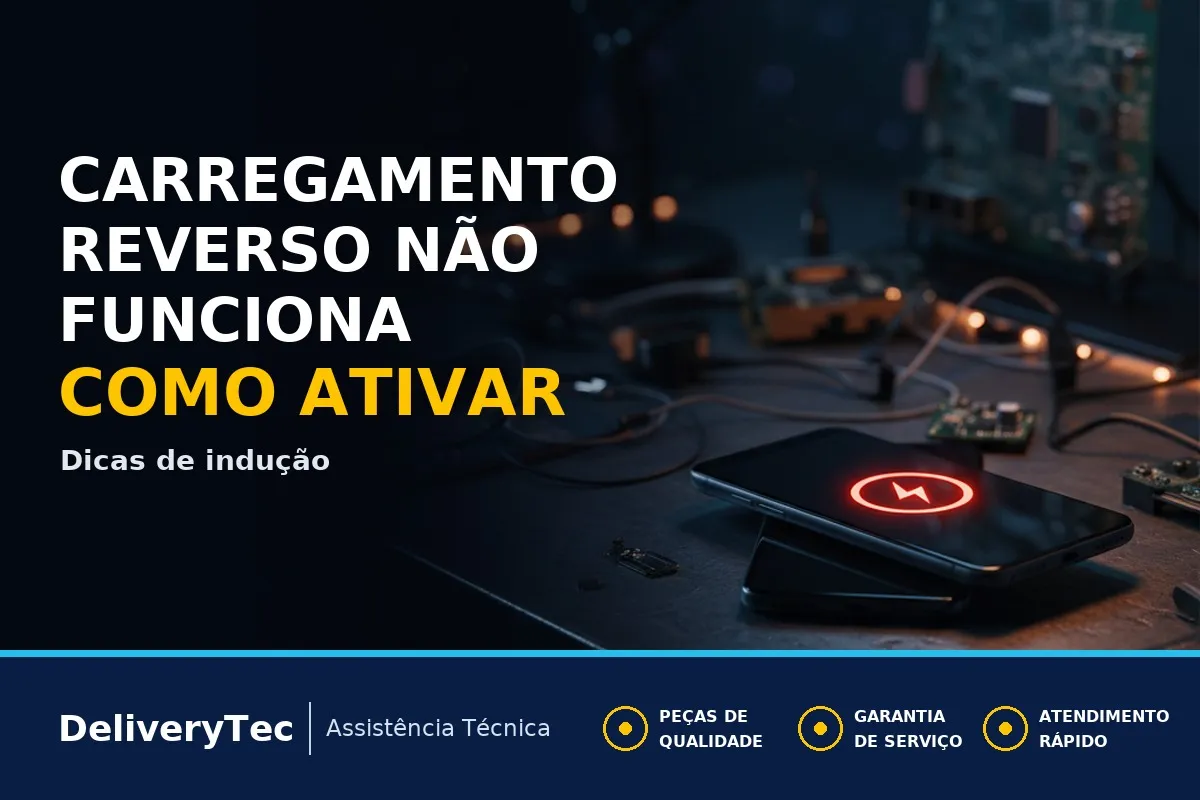 Carregamento Reverso Não Funciona? Veja os Requisitos e Problemas — ilustração do artigo da Delivery Tec, assistência técnica de celular em São José do Rio Preto