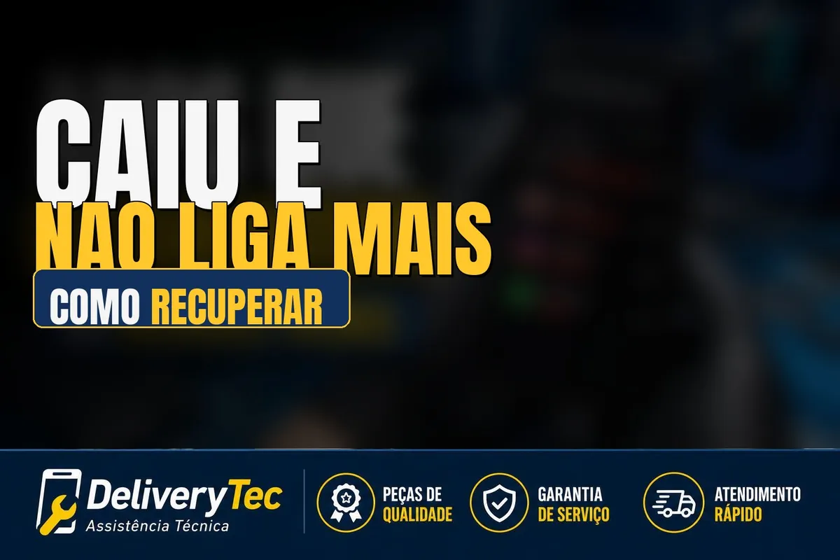 Celular caiu e não liga mais: o que fazer para tentar recuperar — ilustração do artigo da Delivery Tec, assistência técnica de celular em São José do Rio Preto