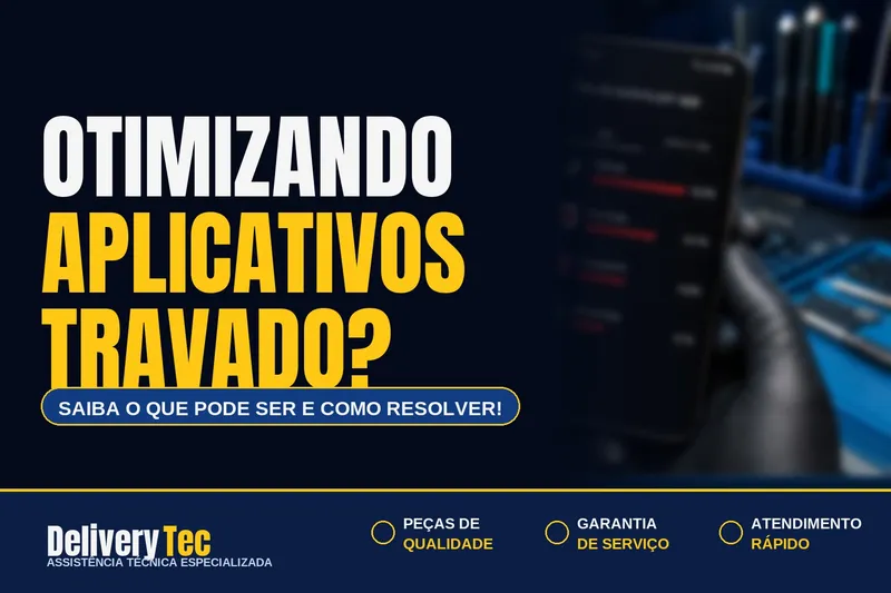Celular fica otimizado por muito tempo? Saiba o que pode ser — ilustração do artigo da Delivery Tec, assistência técnica de celular em São José do Rio Preto