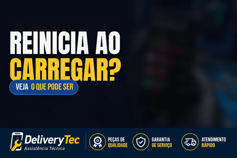 Celular reinicia ao conectar o carregador? 6 causas e solução — ilustração do artigo da Delivery Tec, assistência técnica de celular em São José do Rio Preto