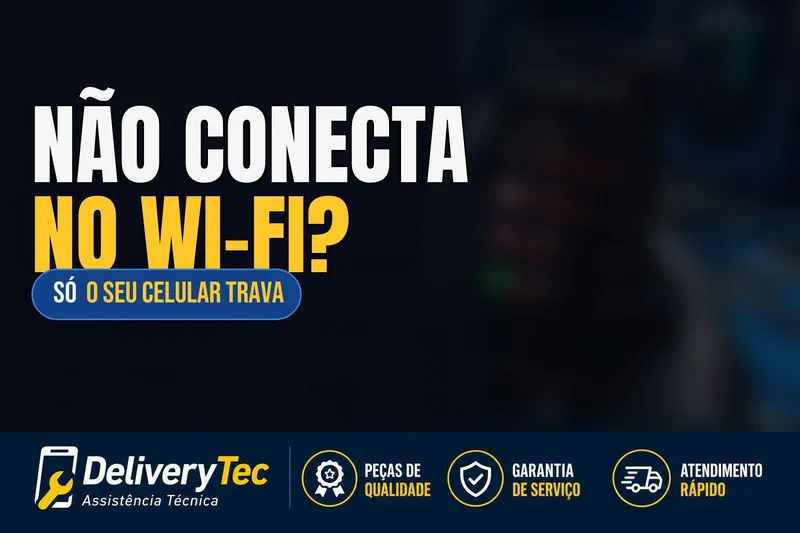 Celular não conecta no Wi-Fi, mas outros aparelhos conectam? Veja o que pode ser — ilustração do artigo da Delivery Tec, assistência técnica de celular em São José do Rio Preto