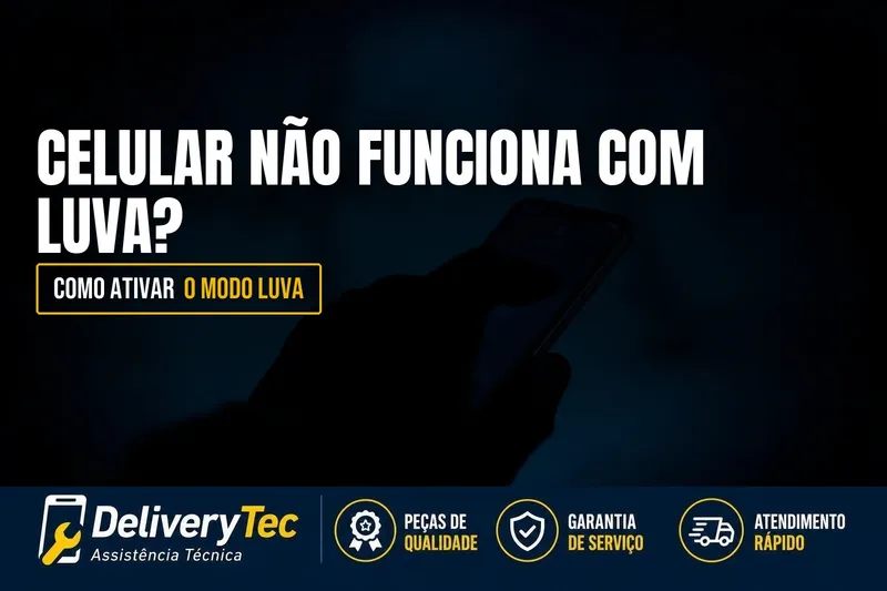 Celular Não Funciona com Luva? Veja Como Ativar o Modo Luva no seu Aparelho — ilustração do artigo da Delivery Tec, assistência técnica de celular em São José do Rio Preto