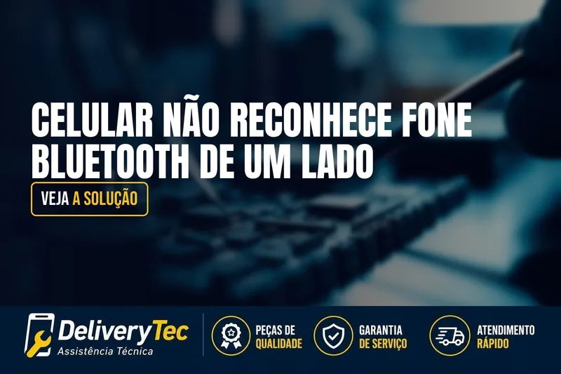 Celular Não Reconhece Fone Bluetooth de um Lado? Veja a Solução — ilustração do artigo da Delivery Tec, assistência técnica de celular em São José do Rio Preto