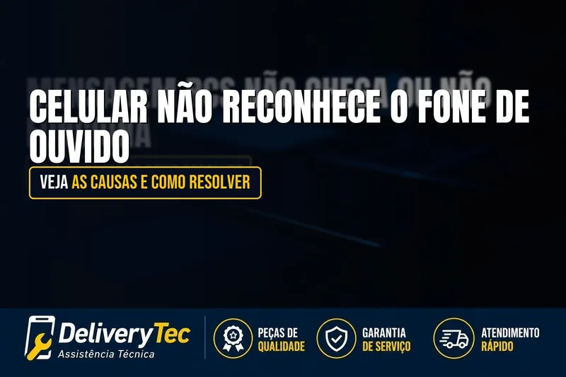 Celular não reconhece o fone de ouvido? Veja as causas e como resolver — ilustração do artigo da Delivery Tec, assistência técnica de celular em São José do Rio Preto