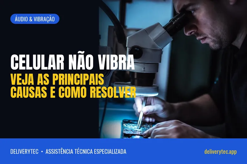 Celular não vibra? Veja as principais causas e como resolver — ilustração do artigo da Delivery Tec, assistência técnica de celular em São José do Rio Preto