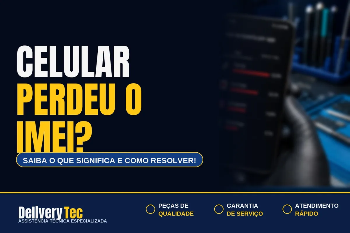 Celular perdeu o IMEI? Saiba o que isso significa e como resolver — ilustração do artigo da Delivery Tec, assistência técnica de celular em São José do Rio Preto