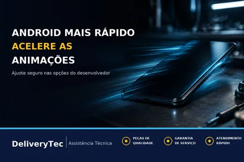 Como Acelerar as Animações do Android nas Opções do Desenvolvedor — ilustração do artigo da Delivery Tec, assistência técnica de celular em São José do Rio Preto