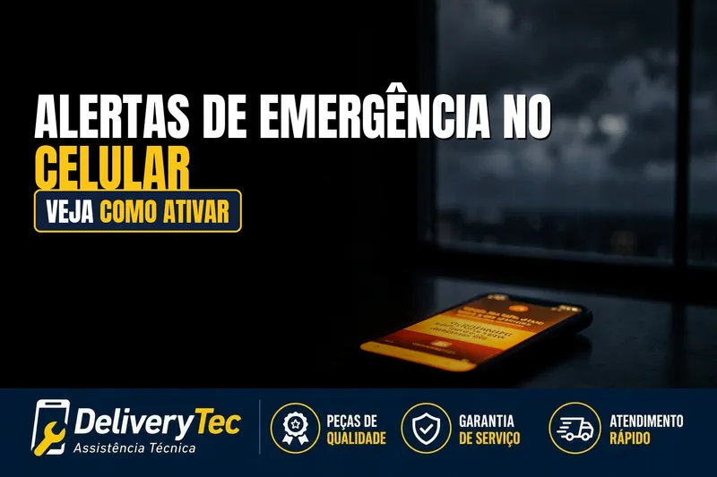 Como Ativar ou Desativar os Alertas de Emergência no Celular — ilustração do artigo da Delivery Tec, assistência técnica de celular em São José do Rio Preto