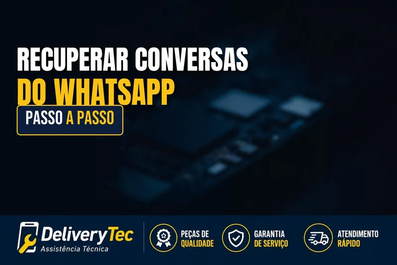 Como recuperar conversas apagadas do WhatsApp — ilustração do artigo da Delivery Tec, assistência técnica de celular em São José do Rio Preto