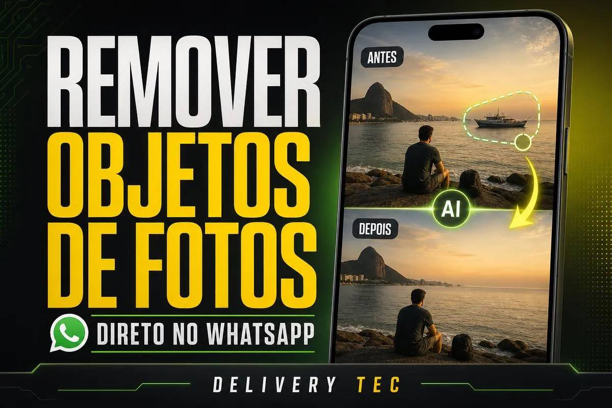 Como Remover Objetos Indesejados de Fotos Direto no WhatsApp — ilustração do artigo da Delivery Tec, assistência técnica de celular em São José do Rio Preto