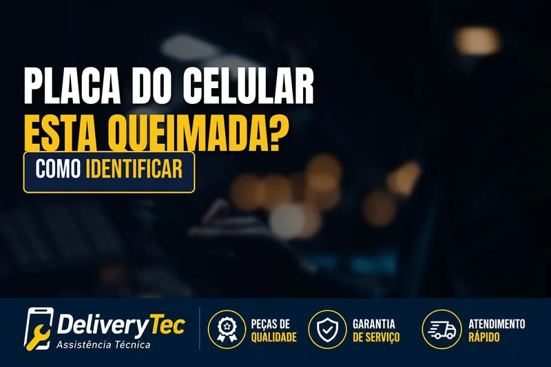 Como saber se a placa do celular está queimada — ilustração do artigo da Delivery Tec, assistência técnica de celular em São José do Rio Preto