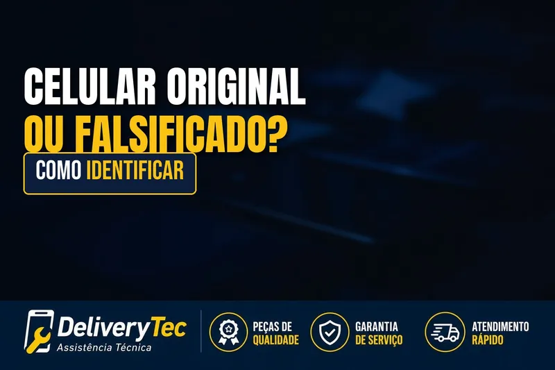 Como saber se o celular é original ou falsificado — ilustração do artigo da Delivery Tec, assistência técnica de celular em São José do Rio Preto