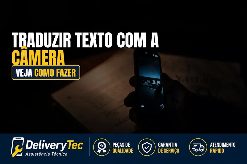 Como Traduzir Texto em Tempo Real Usando a Câmera do Celular — ilustração do artigo da Delivery Tec, assistência técnica de celular em São José do Rio Preto