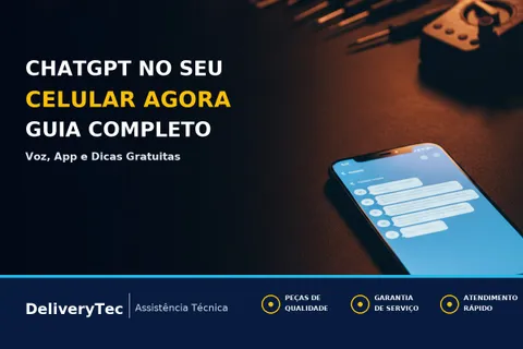 Como Usar o ChatGPT no Celular: App, Voz e Recursos Gratuitos — ilustração do artigo da Delivery Tec, assistência técnica de celular em São José do Rio Preto