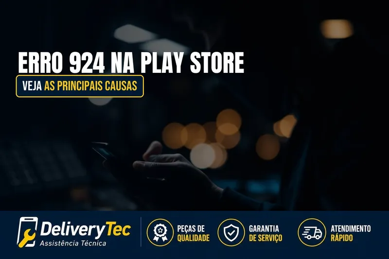 Erro 924 na Play Store? Veja as Principais Causas — ilustração do artigo da Delivery Tec, assistência técnica de celular em São José do Rio Preto
