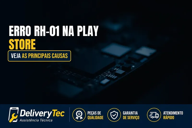 Erro RH-01 na Play Store? Veja as Principais Causas — ilustração do artigo da Delivery Tec, assistência técnica de celular em São José do Rio Preto