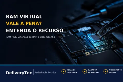 Expansão de RAM Virtual no Android Vale a Pena? Entenda o Recurso — ilustração do artigo da Delivery Tec, assistência técnica de celular em São José do Rio Preto