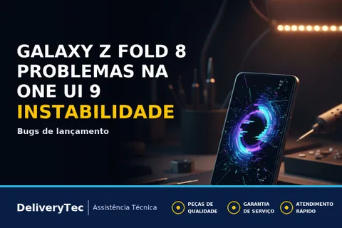 Galaxy Z Fold 8 e Flip 8: Problemas com a One UI 9 Recém-Lançada — ilustração do artigo da Delivery Tec, assistência técnica de celular em São José do Rio Preto