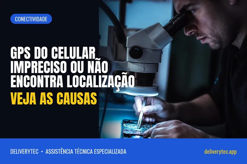 GPS do Celular Impreciso ou Não Encontra Localização? Veja as Causas — ilustração do artigo da Delivery Tec, assistência técnica de celular em São José do Rio Preto