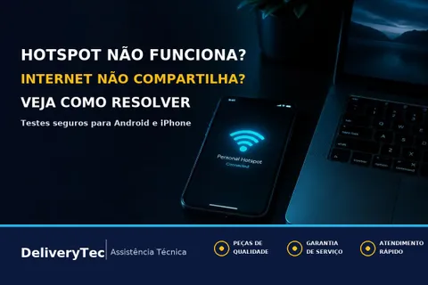 Compartilhar internet (hotspot) não funciona? Veja como resolver — ilustração do artigo da Delivery Tec, assistência técnica de celular em São José do Rio Preto