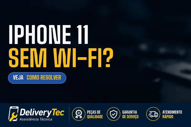 iPhone 11 não conecta no Wi-Fi? Veja as principais causas e como resolver — ilustração do artigo da Delivery Tec, assistência técnica de celular em São José do Rio Preto