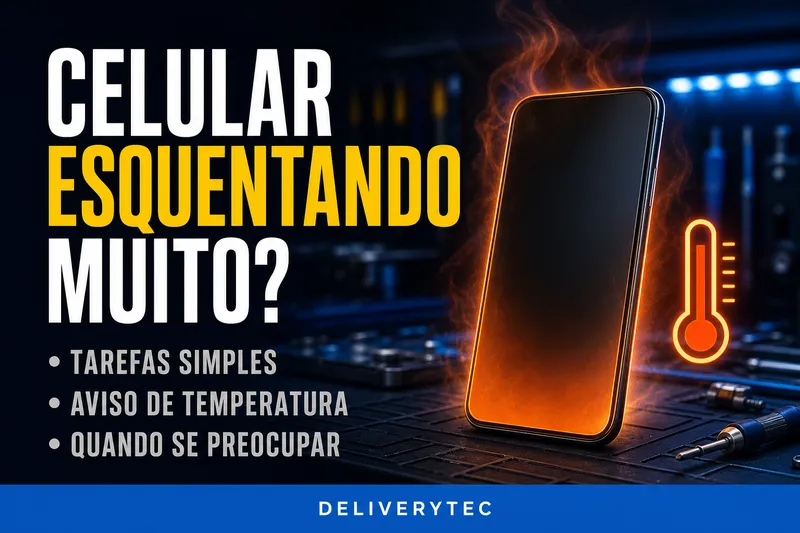 iPhone 17 Pro Esquentando Muito? Veja o que Está Acontecendo — ilustração do artigo da Delivery Tec, assistência técnica de celular em São José do Rio Preto
