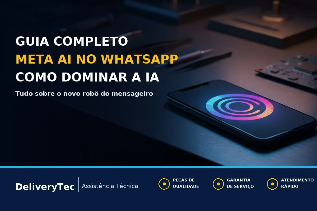 Meta AI no WhatsApp: O que É, Como Usar e Dá para Desativar — ilustração do artigo da Delivery Tec, assistência técnica de celular em São José do Rio Preto