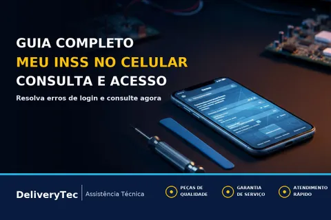 Meu INSS no Celular: Como Acessar, Consultar Benefícios e Resolver Erros de Login — ilustração do artigo da Delivery Tec, assistência técnica de celular em São José do Rio Preto