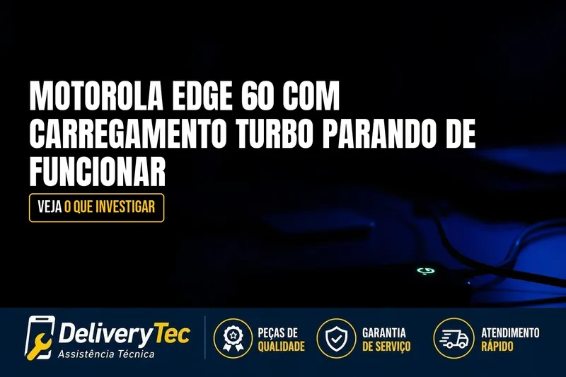 Motorola Edge 60 com Carregamento Turbo Parando de Funcionar? Veja — ilustração do artigo da Delivery Tec, assistência técnica de celular em São José do Rio Preto