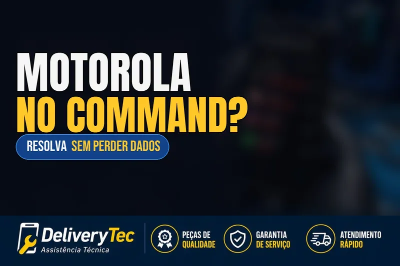 Motorola mostra "No Command"? Veja como resolver sem perder seus dados — ilustração do artigo da Delivery Tec, assistência técnica de celular em São José do Rio Preto