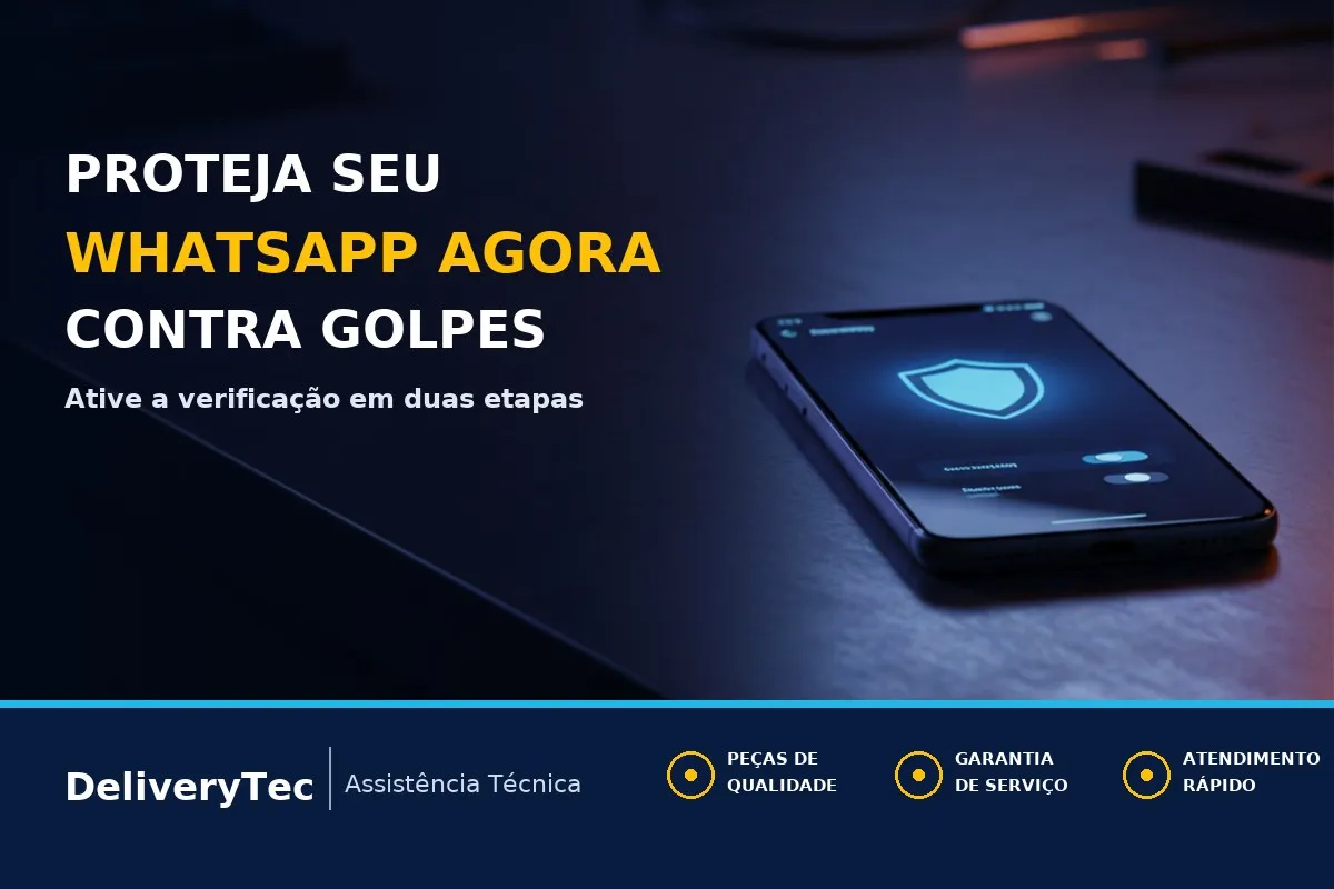 Como Ativar a Verificação em Duas Etapas no WhatsApp e Evitar Clonagem — ilustração do artigo da Delivery Tec, assistência técnica de celular em São José do Rio Preto
